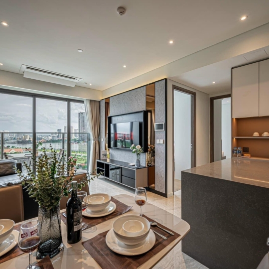 Cho Thuê Căn Hộ 2 Phòng Ngủ 71m2 Full Nội Thất Opera Residence, View Sông Trực Diện Bitexco - Metropole Thủ Thiêm