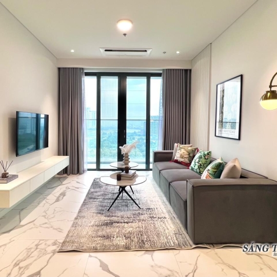 Cho Thuê 2 Phòng Ngủ Full Nội Thất tại The Crest, View Sông Trực Diện Landmark 81 - Metropole Thủ Thiêm