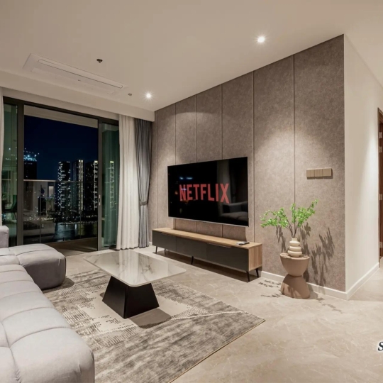 Cho Thuê Căn Hộ 3 Phòng Tại Crest Residence, Full Nội Thất,  View Sông Trực Diện - Metropole Thủ Thiêm 