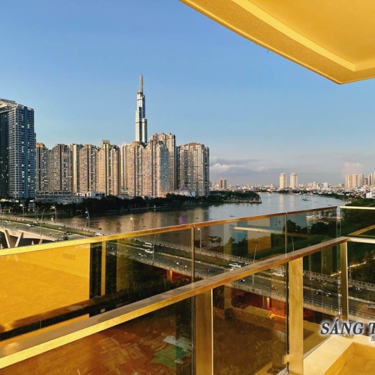 Cho thuê căn hộ 4PN The River Thủ Thiêm Nội Thất Cơ Bản 202m2, Thang Máy Riêng, View Trực Diện Sông
