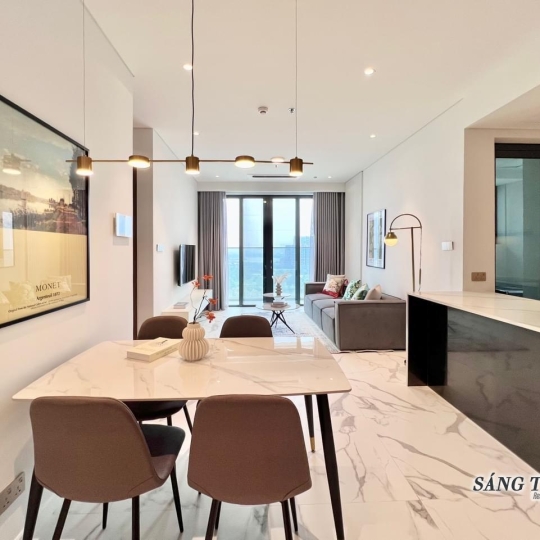 Cho Thuê 2 Phòng Ngủ Full Nội Thất tại The Crest, View Sông Trực Diện Landmark 81 - Metropole Thủ Thiêm