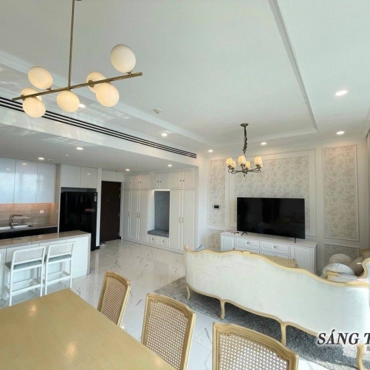 Cho thuê căn 3 phòng ngủ Empire City full nội thất toà Linden 127m2 view sông