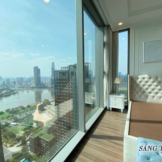 Cho thuê căn 3 phòng ngủ Empire City full nội thất toà Linden 127m2 view sông
