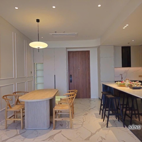 Cho Thuê Căn Hộ 2PN+1 Full Nội Thất tại Crest Residence, View Sông Trực Diện Landmark 81 - Metropole Thủ Thiêm