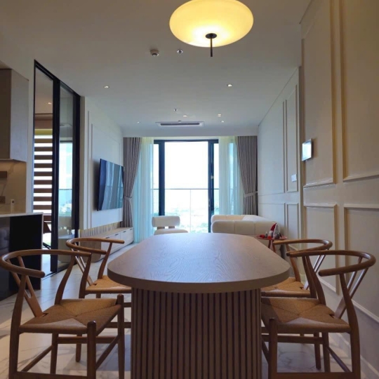 Cho Thuê Căn Hộ 2PN+1 Full Nội Thất tại Crest Residence, View Sông Trực Diện Landmark 81 - Metropole Thủ Thiêm