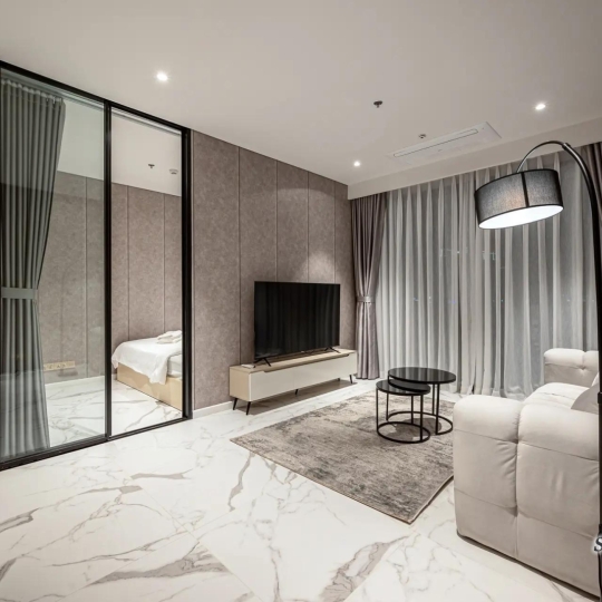 Cho Thuê 2PN+1 Full Nội Thất Tại Crest Residence, View Sông Trực Diện Landmark 81 - Metropole Thủ Thiêm 