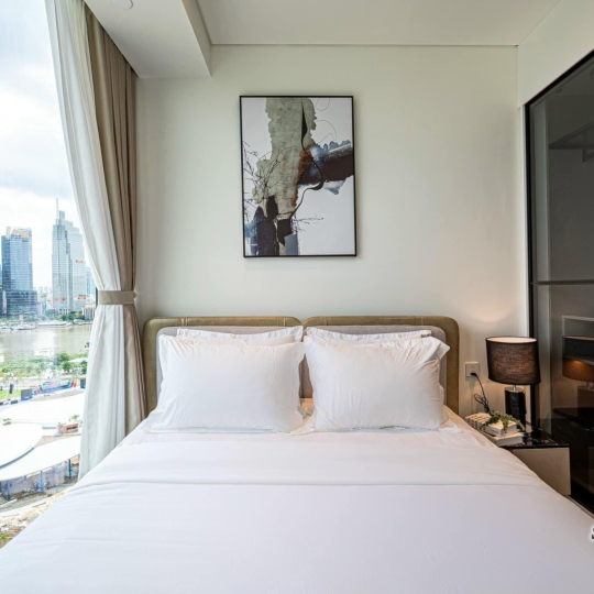 Cho Thuê Căn Hộ 2 Phòng Ngủ 71m2 Full Nội Thất Opera Residence, View Sông Trực Diện Bitexco - Metropole Thủ Thiêm