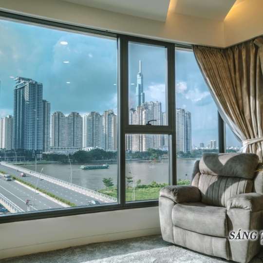 Cho thuê 4 Phòng Ngủ The River Thủ Thiêm 202m2, thang máy riêng, view Landmark81, cầu Thủ Thiêm